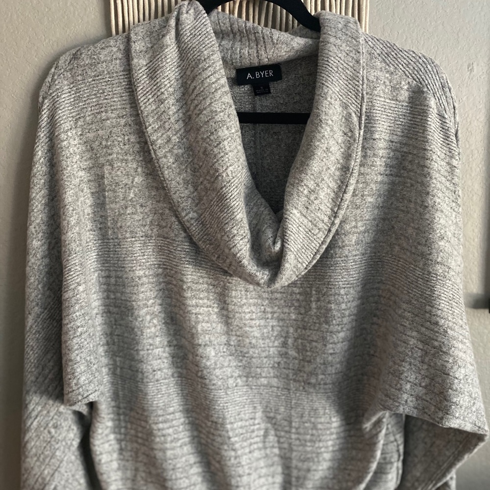 Grey Mock-neck Sweater